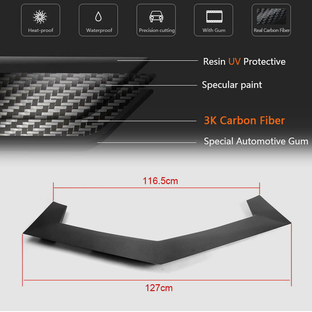 Cadillac CTS Non-V Coupe 2009-2015 Rear Trunk Spoiler Carbon Fiber-Ahacarbon