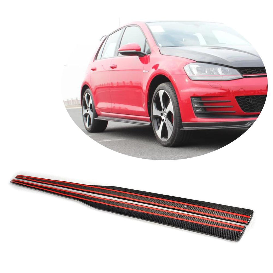 Volkswagen VW Golf 7 MK7 GTI 2014-2016 Side Skirts Carbon Fiber-Ahacarbon