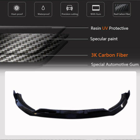 Mercedes Benz GLE Class W167 GLE53 GLE450 Sport Utility 4-Door 2020UP Front Bumper Lip Carbon Fiber-Ahacarbon
