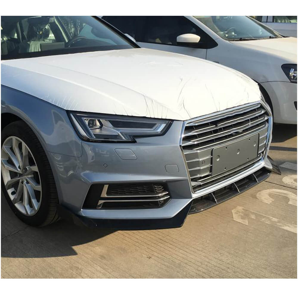 Audi S4 A4 Sline B9 Sedan 2017-2020 Front Bumper Lip Carbon Fiber-Ahacarbon