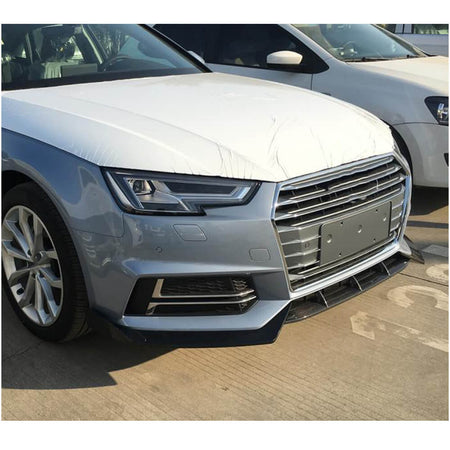 Audi S4 A4 Sline B9 Sedan 2017-2020 Front Bumper Lip Carbon Fiber-Ahacarbon