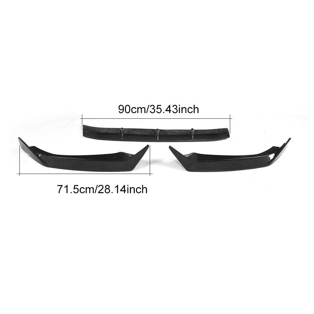 Audi S4 A4 Sline B9 Sedan 2017-2020 Front Bumper Lip Carbon Fiber-Ahacarbon