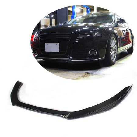 Audi S4 A4 B8 Sline Sedan Pre-facelift 2009-2012 Front Bumper Lip Carbon Fiber-Ahacarbon