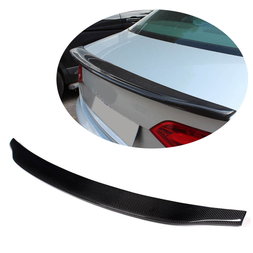 Audi A4 B8 Base Sedan Pre-facelift 2009-2012 Rear Trunk Spoiler Carbon Fiber-Ahacarbon
