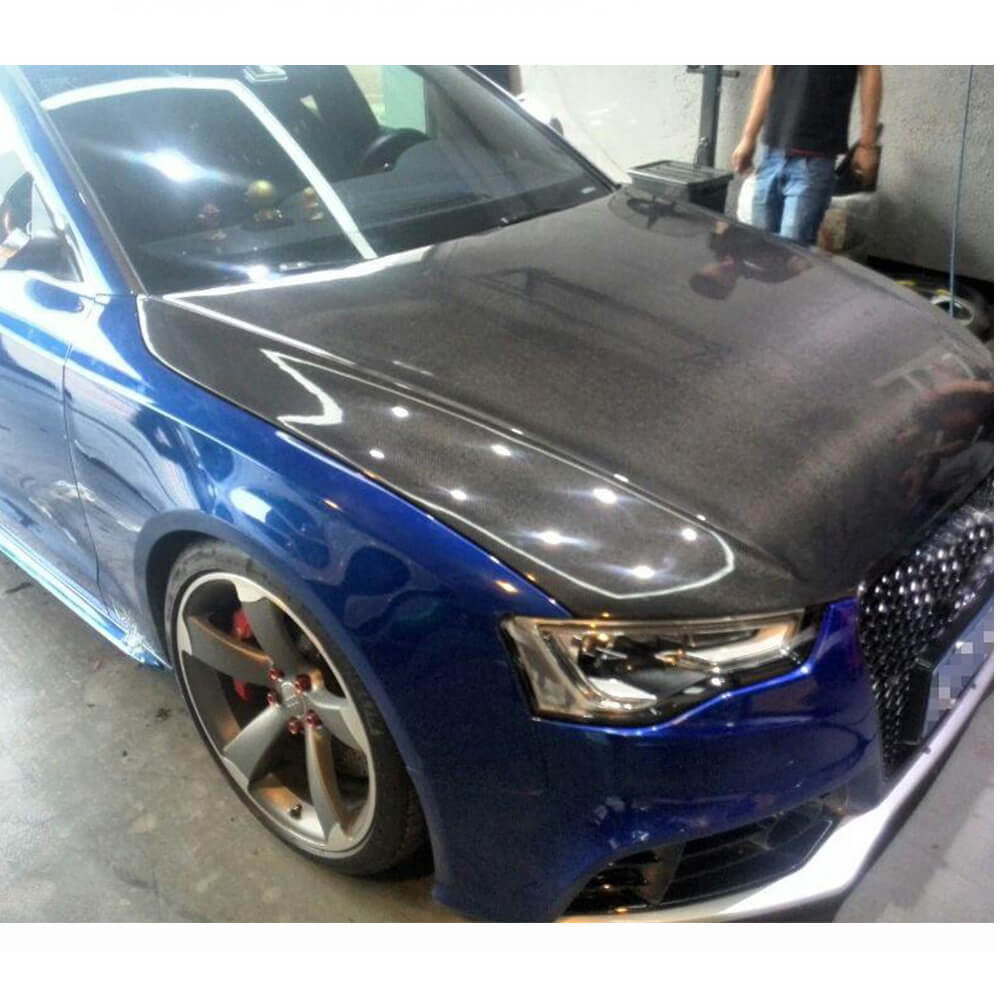 Audi A5 Sline S5 8.5 Sportback Facelift 2012-2016 Engine Bonnet Hood Cover Carbon Fiber-Ahacarbon