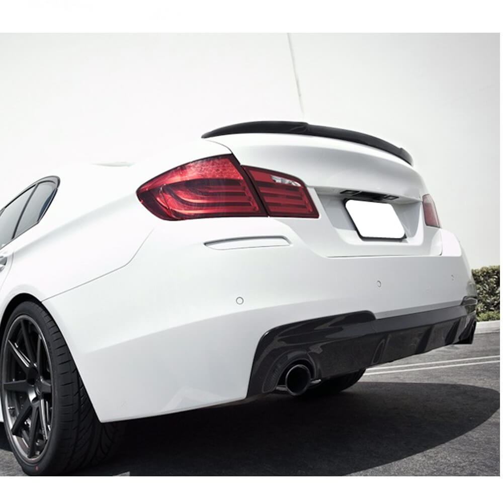 BMW 5 Series F10 M Sport Sedan 2012-2016 Rear Bumper Diffuser Carbon Fiber-Ahacarbon