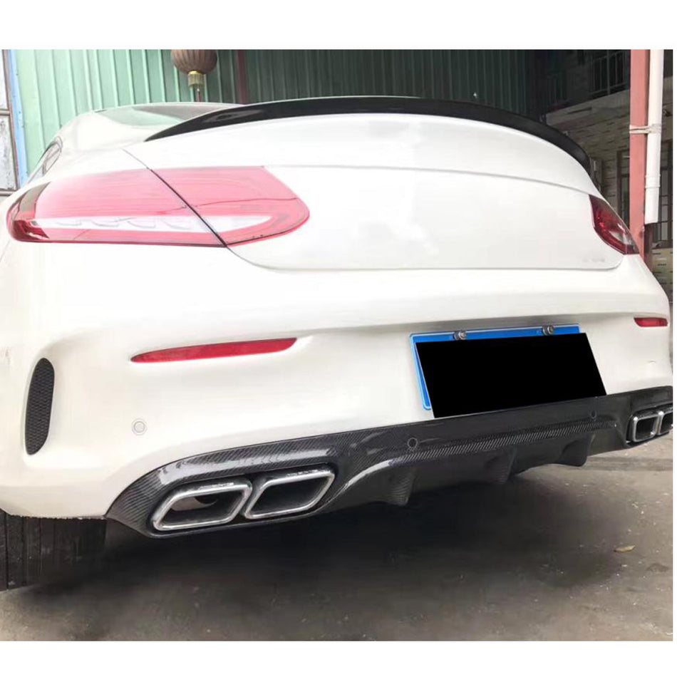 Mercedes Benz (W205) C205 C63 AMG Coupe 2015-2019 Rear Trunk Spoiler Carbon Fiber/FRP-Ahacarbon