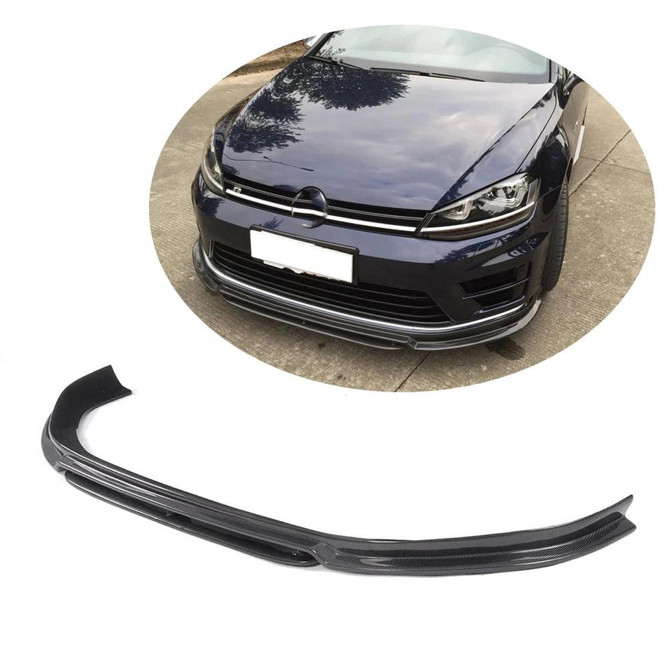 Volkswagen VW Golf 7 MK7 R R-line 2014-2016 Front Bumper Lip Carbon Fiber-Ahacarbon