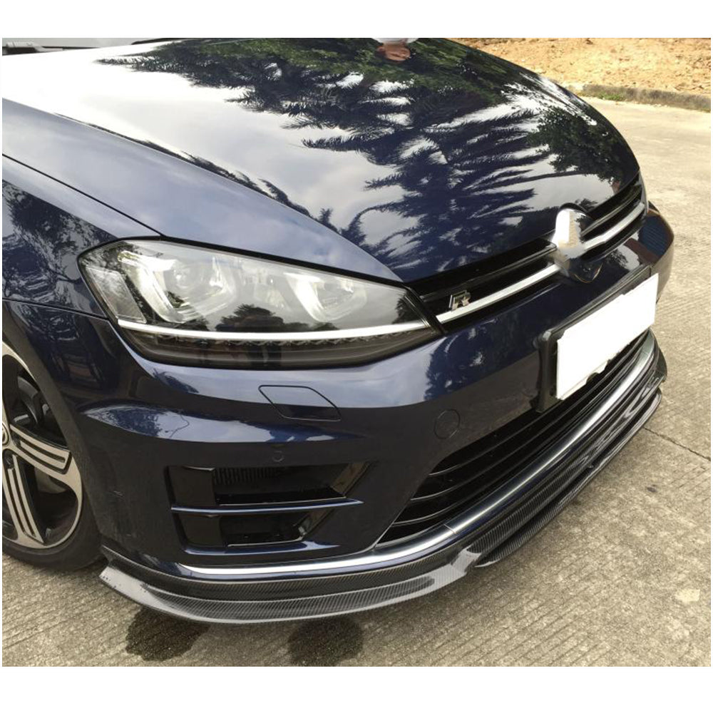 Volkswagen VW Golf 7 MK7 R R-line 2014-2016 Front Bumper Lip Carbon Fiber-Ahacarbon