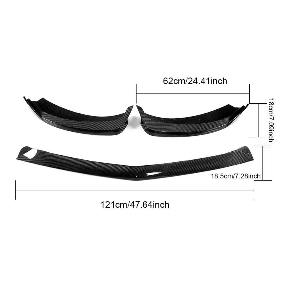 Mercedes Benz C217 S400 S500 S550 Sport Coupe Pre-facelift 2014-2017 Front Bumper Lip Carbon Fiber/FRP-Ahacarbon
