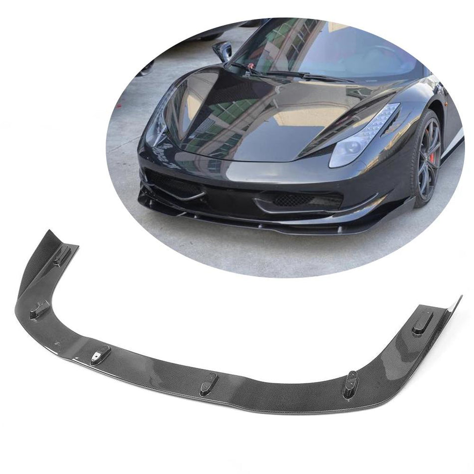 Ferrari 458 Italia Spider 2-Door 2011-2013 Front Bumper Lip Carbon Fiber-Ahacarbon