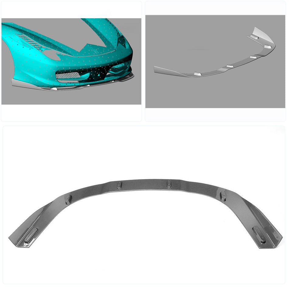 Ferrari 458 Italia Spider 2-Door 2011-2013 Front Bumper Lip Carbon Fiber-Ahacarbon