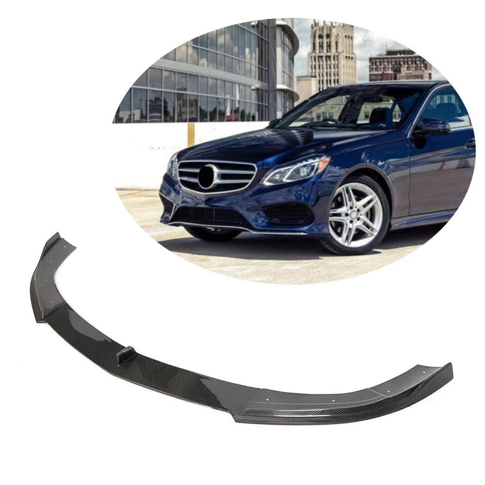 Mercedes Benz E Class W212 Sport Facelift 2014-2016 Front Bumper Lip Carbon Fiber-Ahacarbon