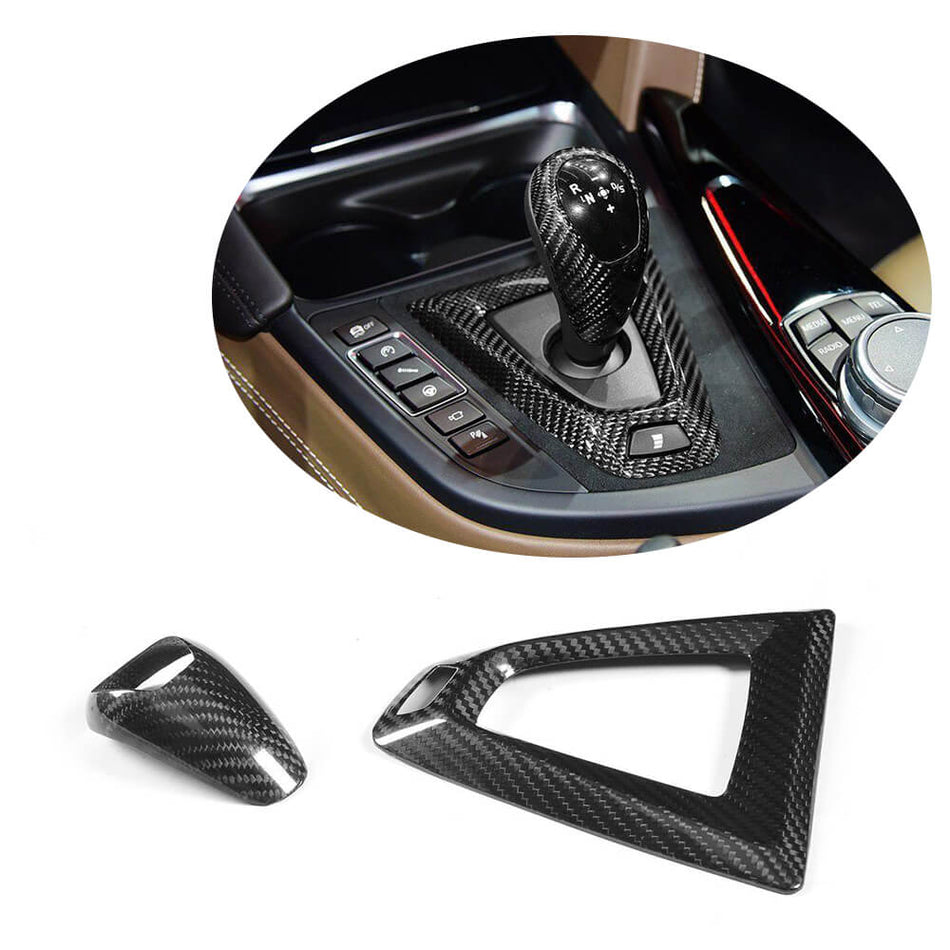 BMW F80 M3 F82 F83 M4 2014-2020 Gear Shift Cover & Center Console Trim LHD Carbon fiber-Ahacarbon