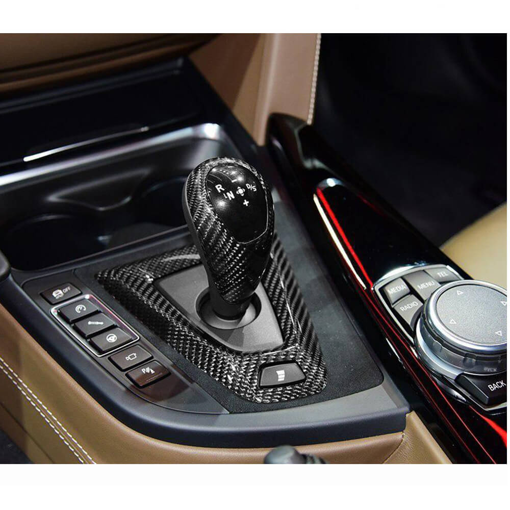 BMW F80 M3 F82 F83 M4 2014-2020 Gear Shift Cover & Center Console Trim LHD Carbon fiber-Ahacarbon