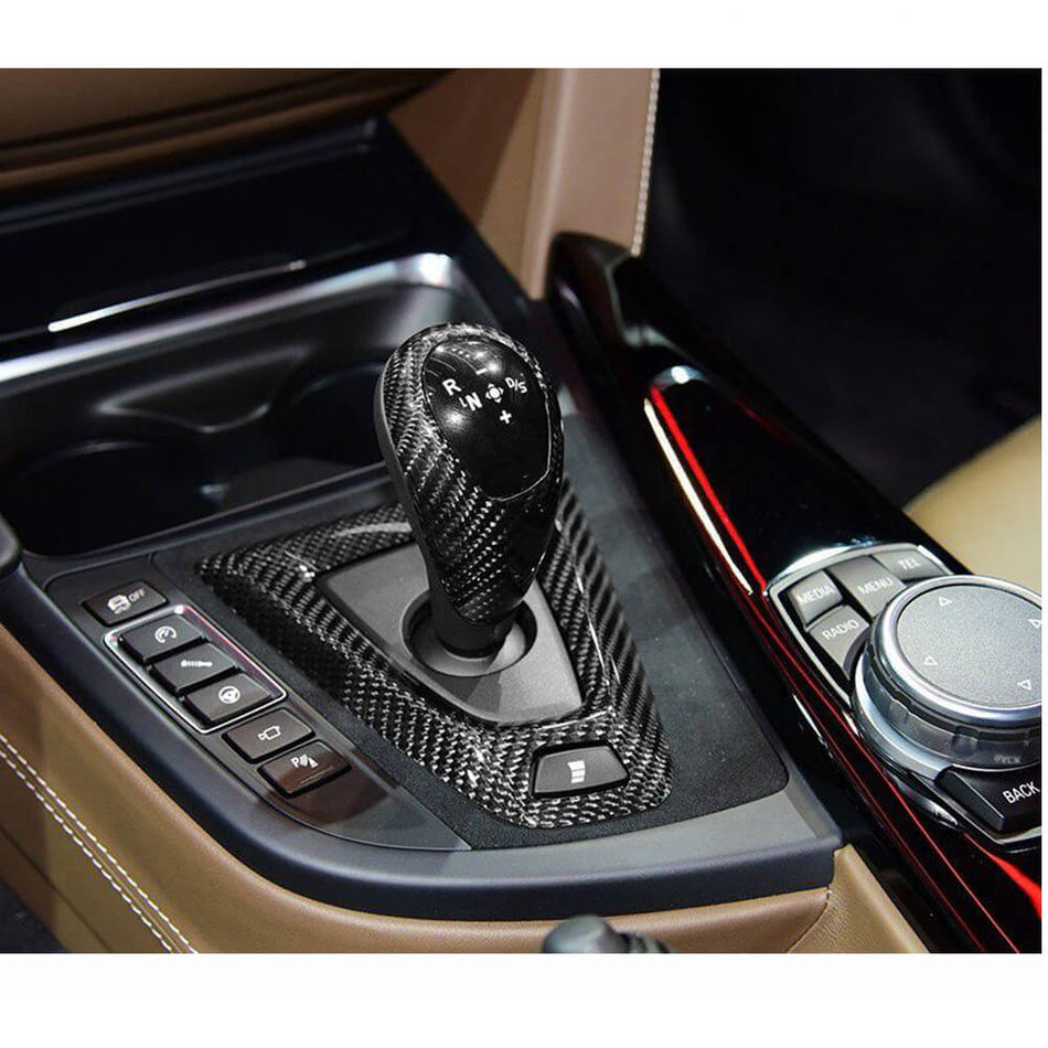 BMW F80 M3 F82 F83 M4 2014-2020 Gear Shift Cover & Center Console Trim LHD Carbon fiber-Ahacarbon