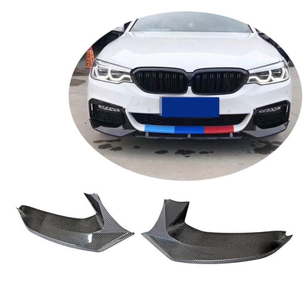 BMW 5 Series G30 G31 M Sport 2017-2020 Front Bumper Splitters Carbon Fiber-Ahacarbon