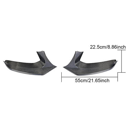 BMW 5 Series G30 G31 M Sport 2017-2020 Front Bumper Splitters Carbon Fiber-Ahacarbon