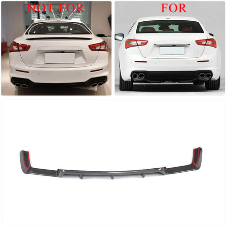 Maserati Ghibli Base 2018-2020 Rear Bumper Diffuser Carbon Fiber-Ahacarbon