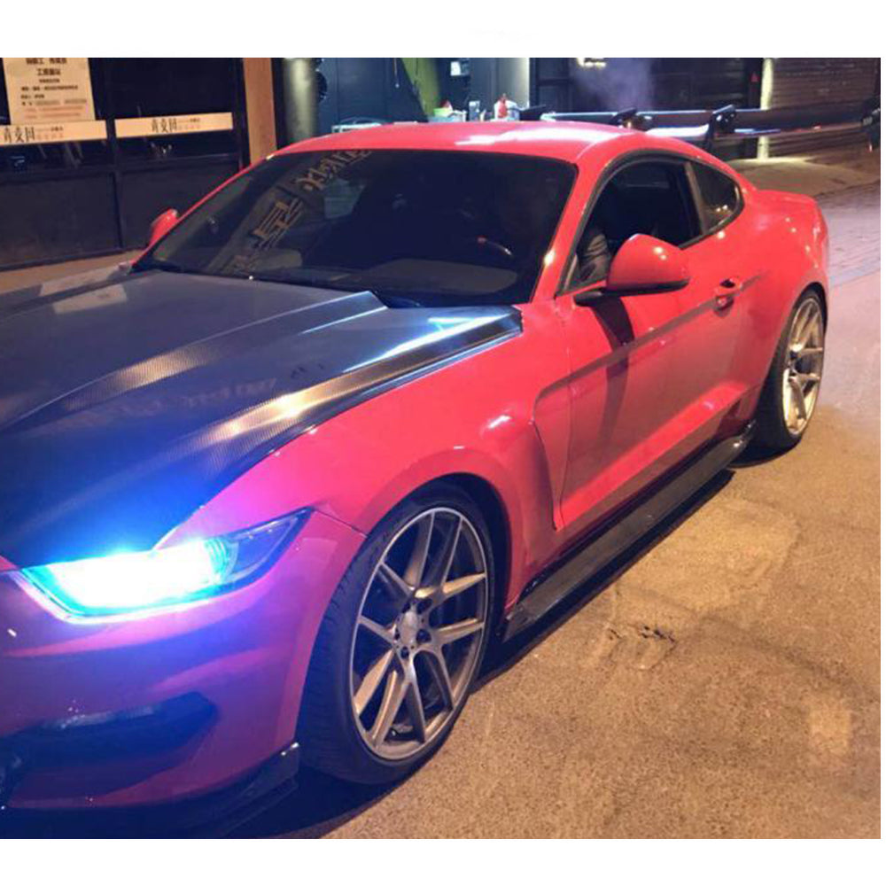 Ford Mustang V6 V8 GT 2-Door 2015-2017 Side Skirts Carbon Fiber-Ahacarbon