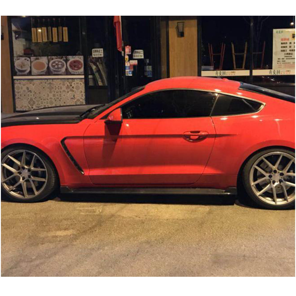 Ford Mustang V6 V8 GT 2-Door 2015-2017 Side Skirts Carbon Fiber-Ahacarbon