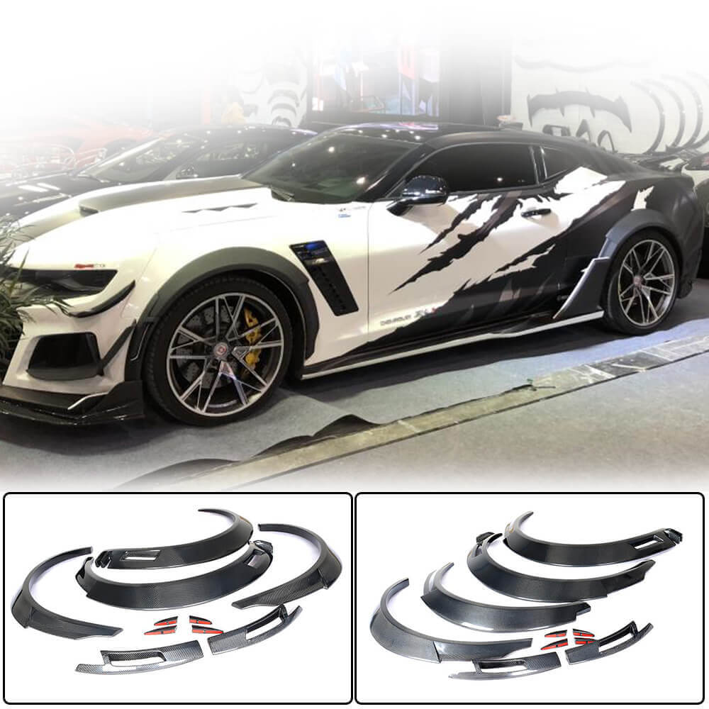 Chevrolet Camaro LT RS SS LS ZLI 2016-2019 Wheel Eyebrow Arch Trims Carbon Fiber-Ahacarbon