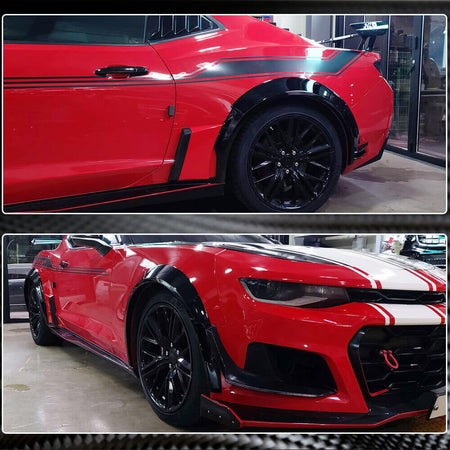 Chevrolet Camaro LT RS SS LS ZLI 2016-2019 Wheel Eyebrow Arch Trims Carbon Fiber-Ahacarbon