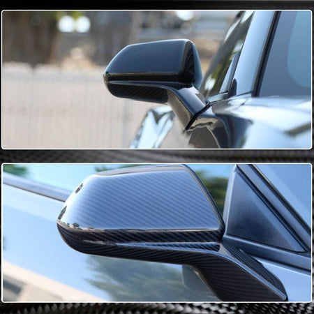 Chevrolet Camaro 2016-2019 Mirror Covers Add-on Dry Carbon Fiber-Ahacarbon