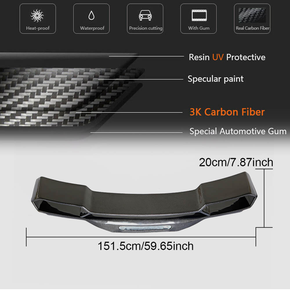 Chevrolet Camaro ZL1 LT LS SS RS 2016-2019 Rear Trunk Spoiler Carbon Fiber-Ahacarbon