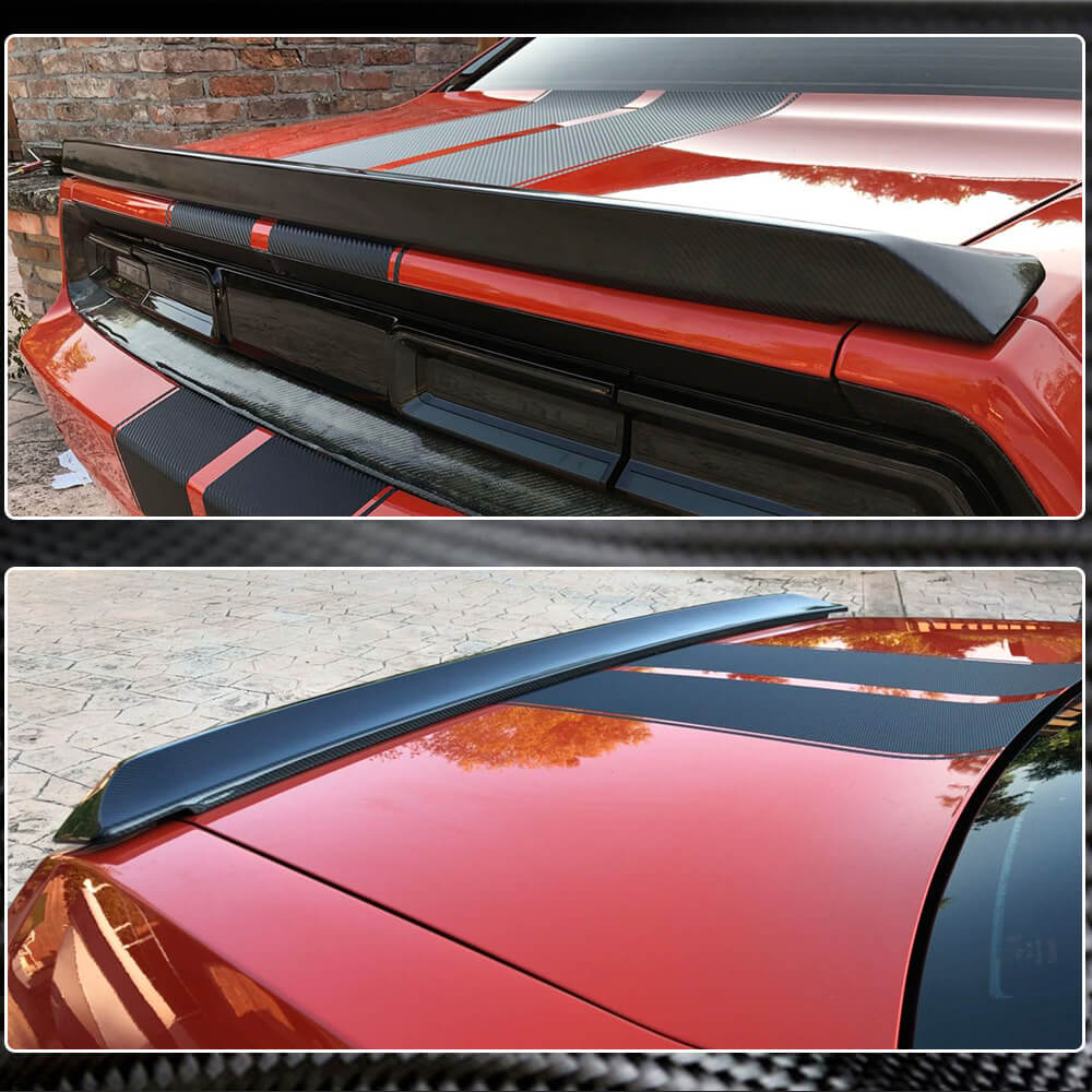 Dodge Challenger 2008-2014 Rear Trunk Spoiler Carbon Fiber-Ahacarbon
