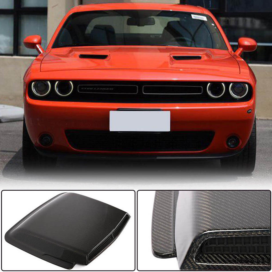 Dodge Challenger Coupe 2015-2019 Engine Hood Cover Carbon Fiber-Ahacarbon