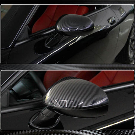 Dodge Challenger 2008-2022 Add-on Mirror Covers Dry Carbon Fiber-Ahacarbon