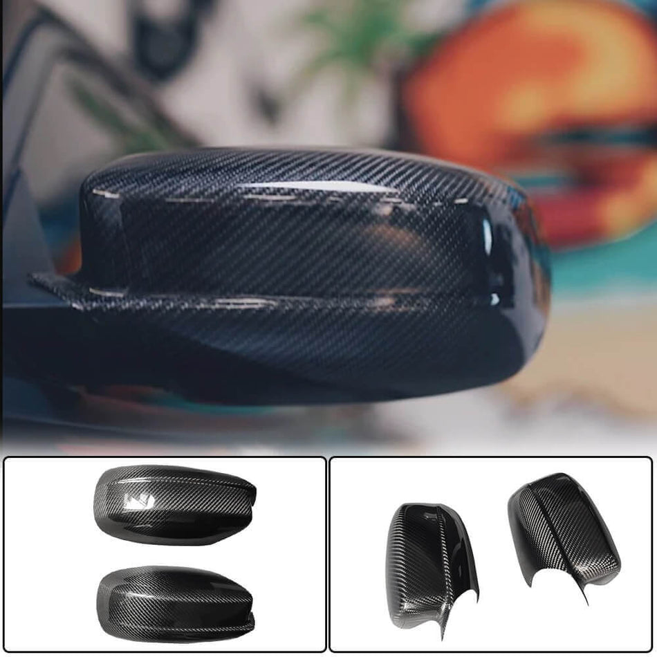 Dodge Charger Sedan 2011-2022 Mirror Covers Add-on Dry Carbon Fiber-Ahacarbon
