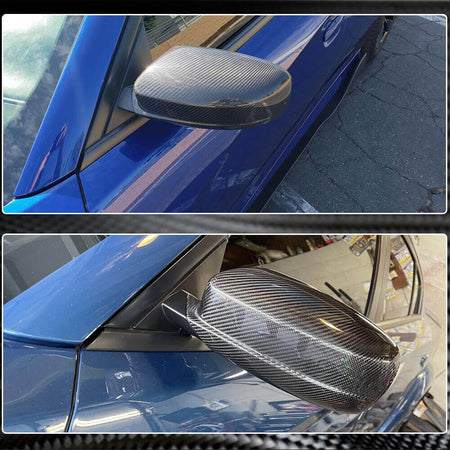 Dodge Charger Sedan 2011-2022 Mirror Covers Add-on Dry Carbon Fiber-Ahacarbon