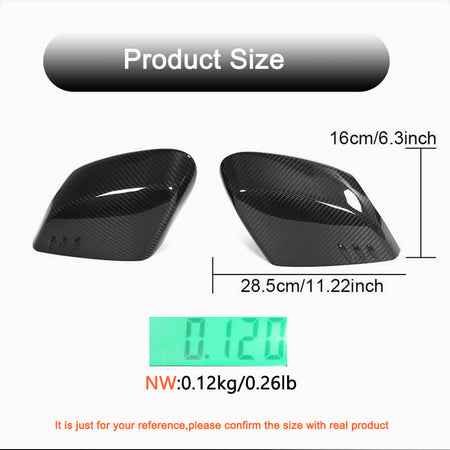 Chevrolet Corvette C8 2-Door 2020-2022 Mirror Covers Add-on Dry Carbon Fiber-Ahacarbon