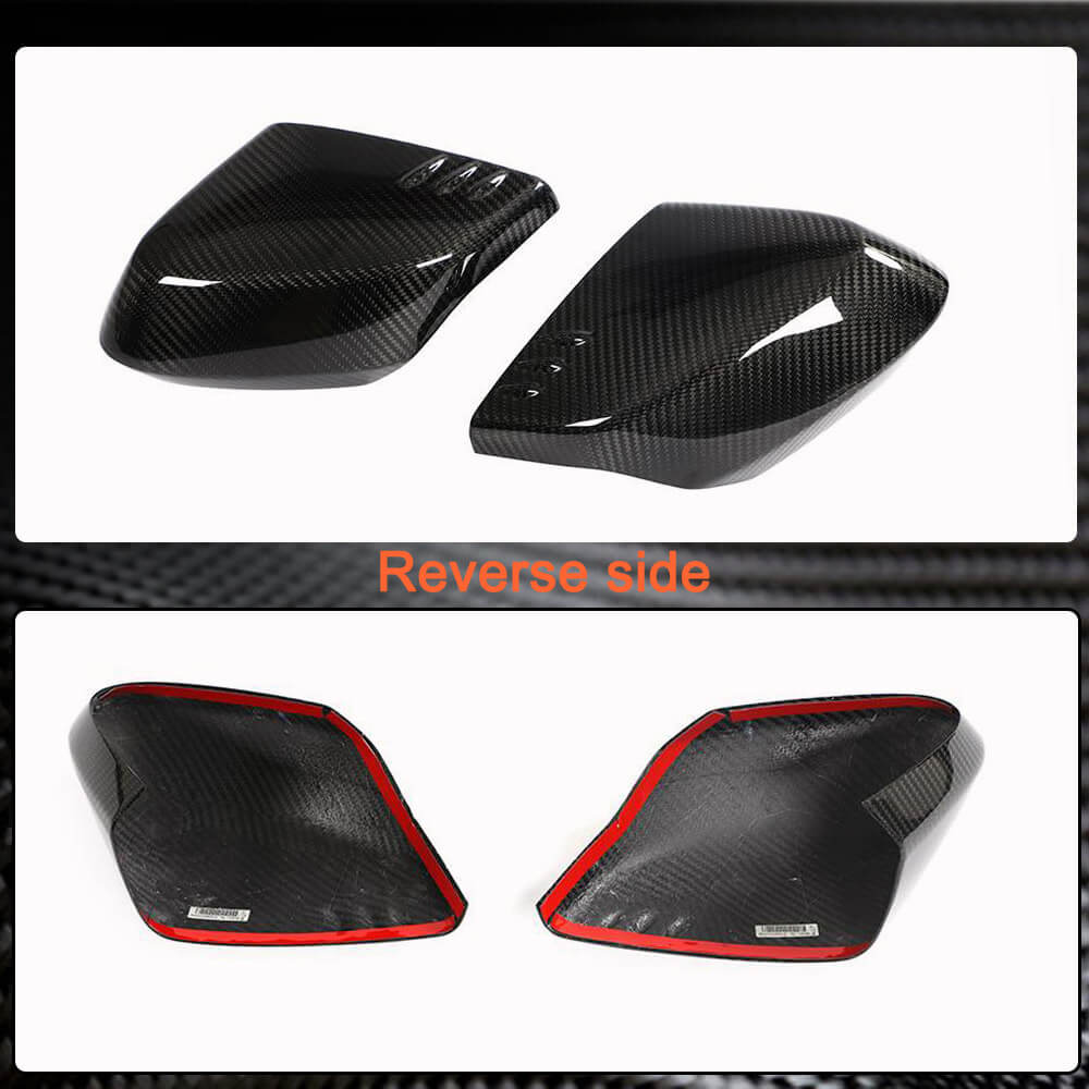 Chevrolet Corvette C8 2-Door 2020-2022 Mirror Covers Add-on Dry Carbon Fiber-Ahacarbon