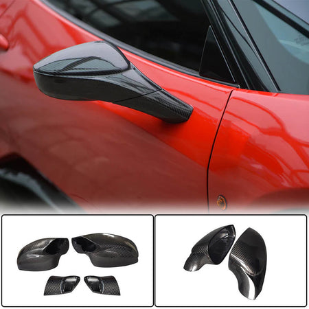 Ferrari 458 2011-2015 Mirror Covers Replacment Style Dry Carbon Fiber-Ahacarbon