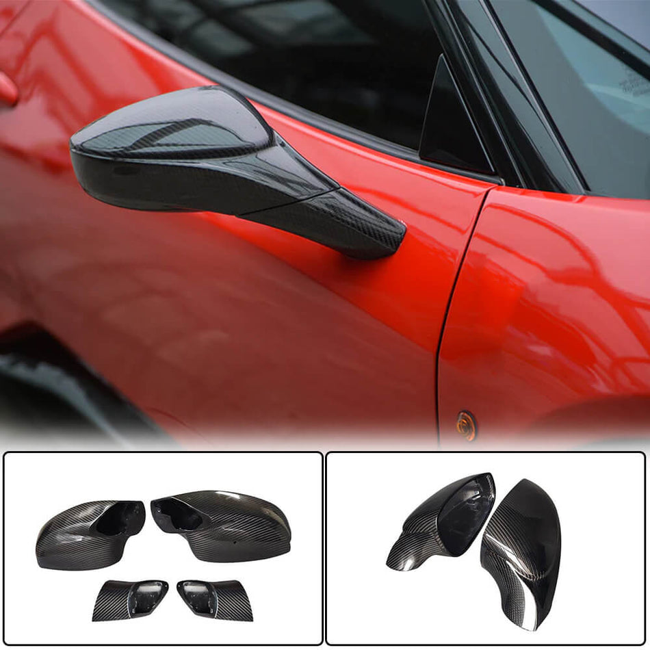 Ferrari 458 2011-2015 Mirror Covers Replacment Style Dry Carbon Fiber-Ahacarbon