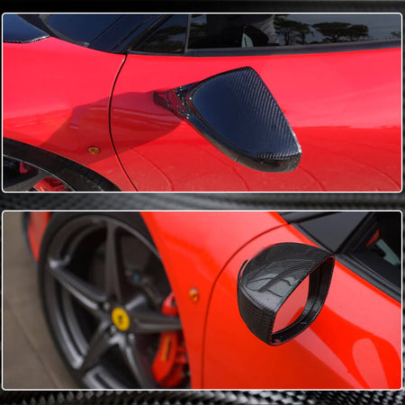 Ferrari 458 2011-2015 Mirror Covers Replacment Style Dry Carbon Fiber-Ahacarbon