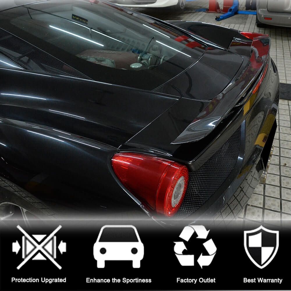 Ferrari 458 Italia GT3 2011-2013 Rear Trunk Spoiler Carbon Fiber-Ahacarbon