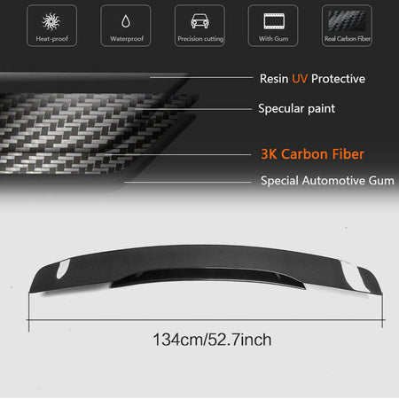 Ferrari 458 Italia GT3 2011-2013 Rear Trunk Spoiler Carbon Fiber-Ahacarbon