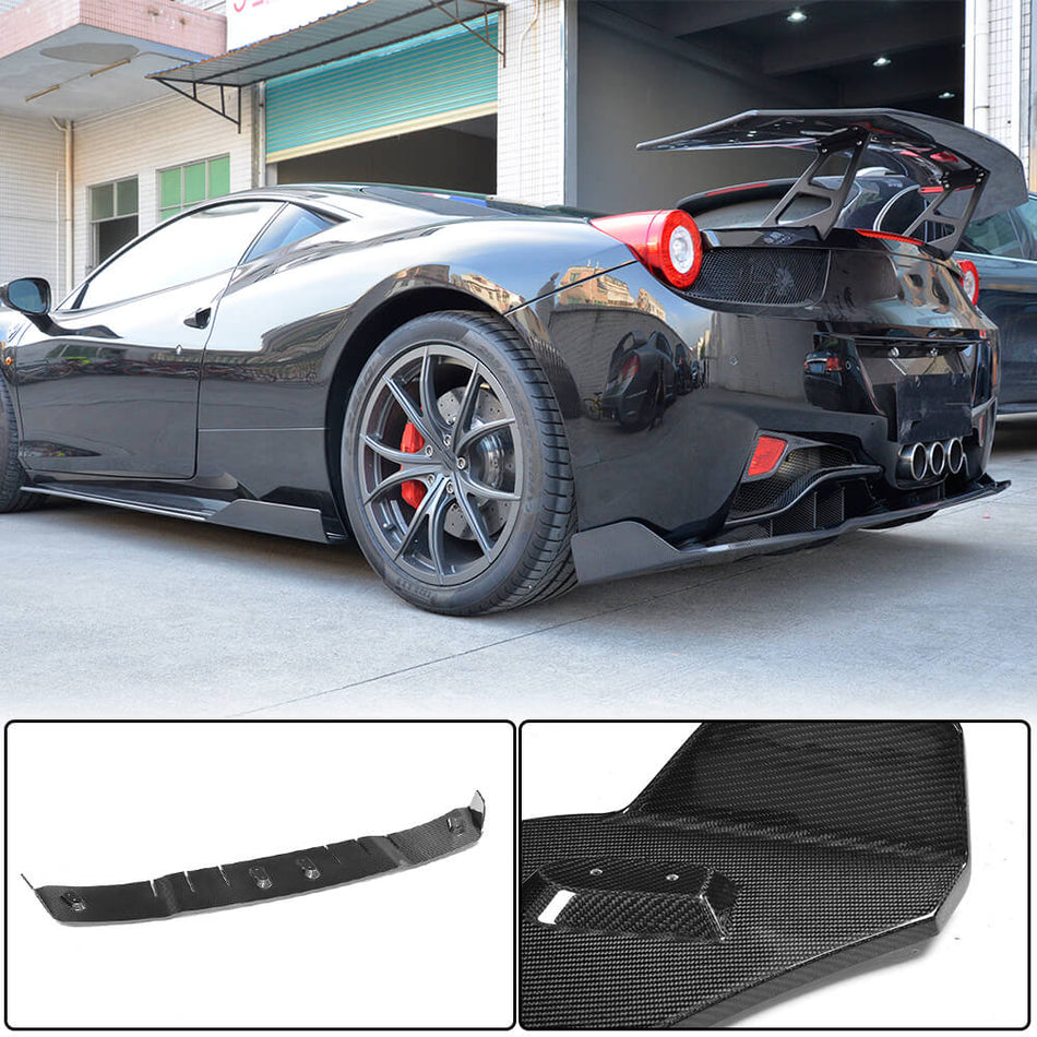 Ferrari 458 Italia Spider 2011-2013 Rear Bumper Diffuser Carbon Fiber-Ahacarbon