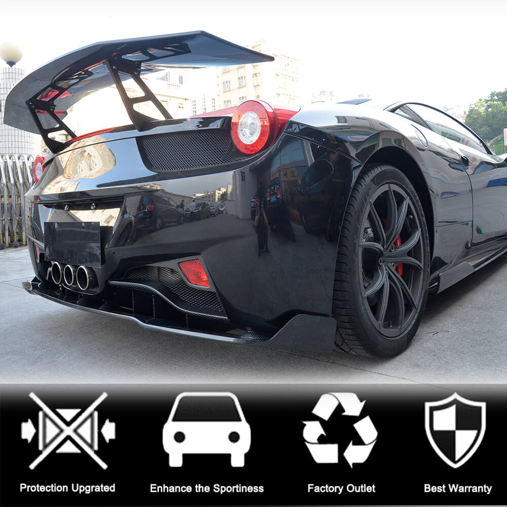 Ferrari 458 Italia Spider 2011-2013 Rear Bumper Diffuser Carbon Fiber-Ahacarbon