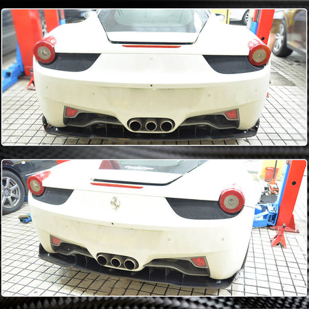 Ferrari 458 Italia Spider 2011-2013 Rear Bumper Diffuser Carbon Fiber-Ahacarbon