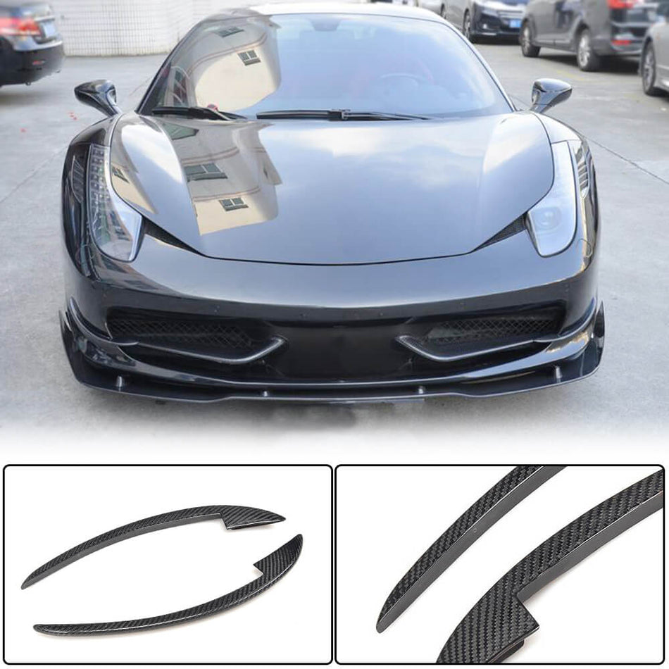 Ferrari 458 Italia Spider 2011-2013 Front Bumper Vents Carbon Fiber-Ahacarbon