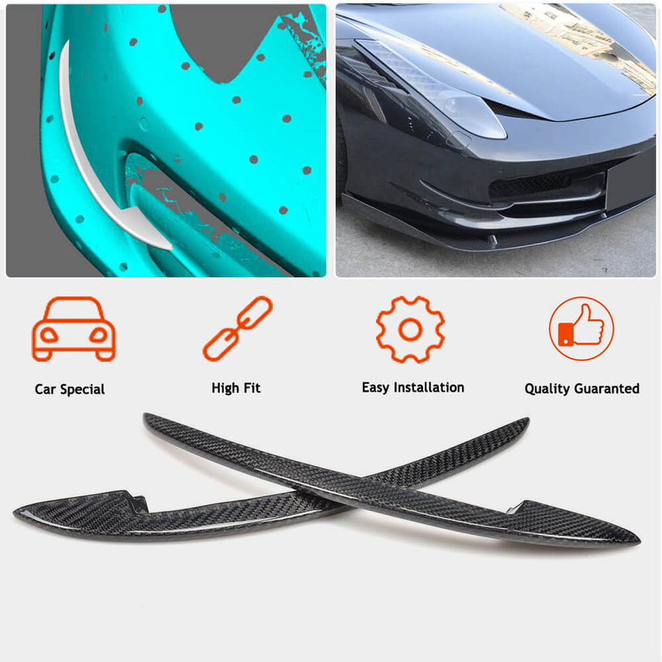 Ferrari 458 Italia Spider 2011-2013 Front Bumper Vents Carbon Fiber-Ahacarbon