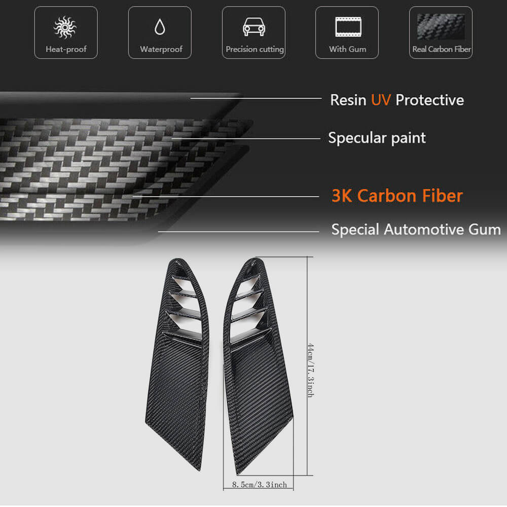 Ferrari 458 Italia Spider 2-Door 2011-2013 Front Bumper Vents Carbon Fiber-Ahacarbon