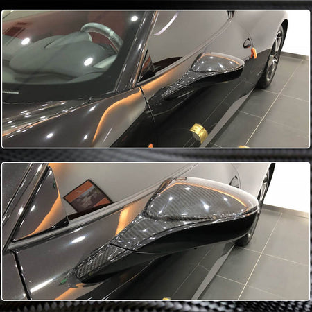Ferrari 458 Italia Spider 2011-2016 Mirror Covers Dry Carbon Fiber-Ahacarbon