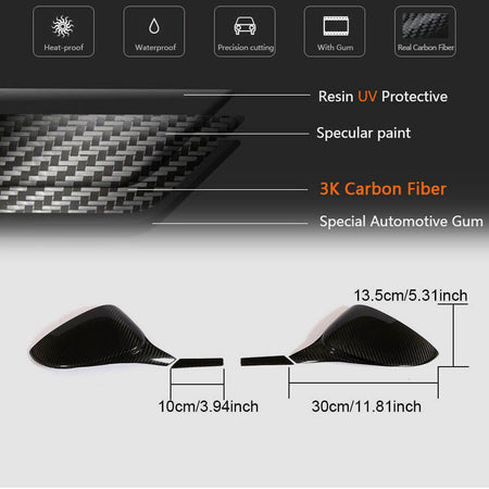 Ferrari 458 Italia Spider 2011-2016 Mirror Covers Dry Carbon Fiber-Ahacarbon