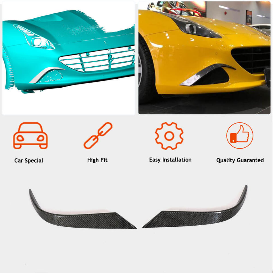 Ferrari California T Base Convertible Front Bumper Vents Carbon Fiber-Ahacarbon